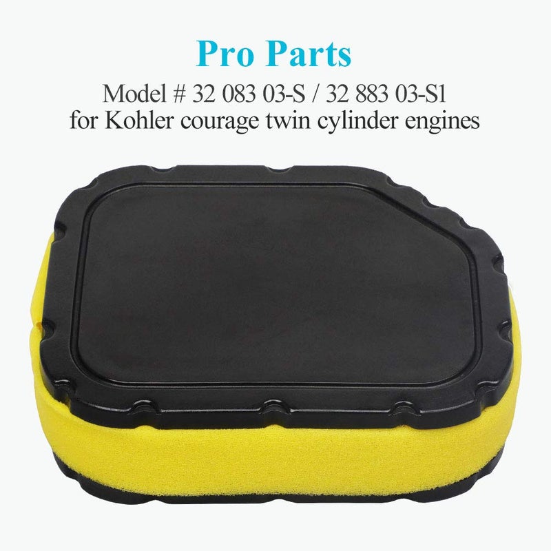 HOODELL 32 083 03-S Air Filter for Kohler Courage Engine SV710 SV715 SV720 SV730 SV735 SV740 Cub Cadet Lawn Mower, Replace 32 083 03 KH-32-883-03-S1 Air Filter - Image 2